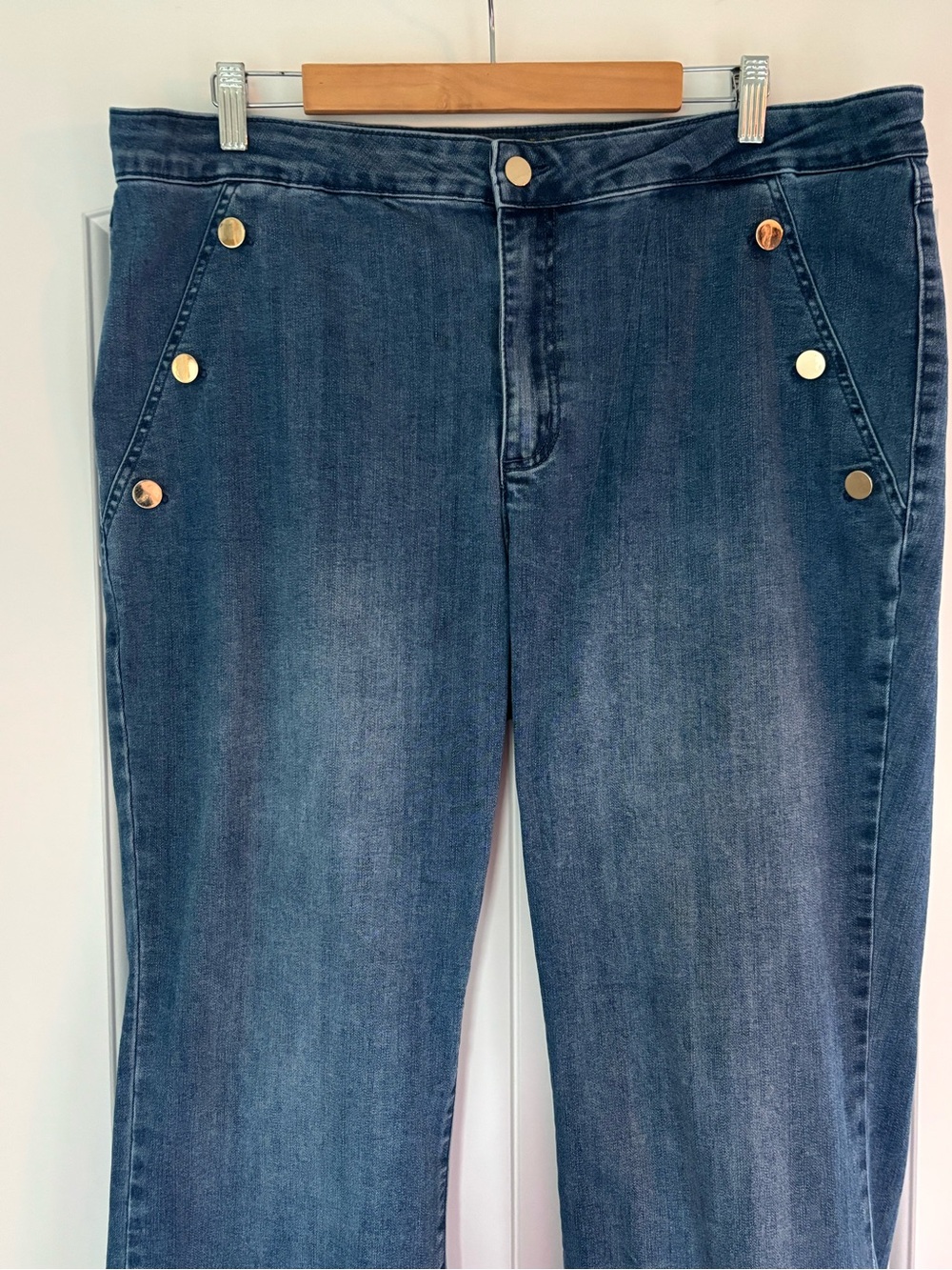 Laura Plus Wide Leg Sailor Jeans | Plus Size 20